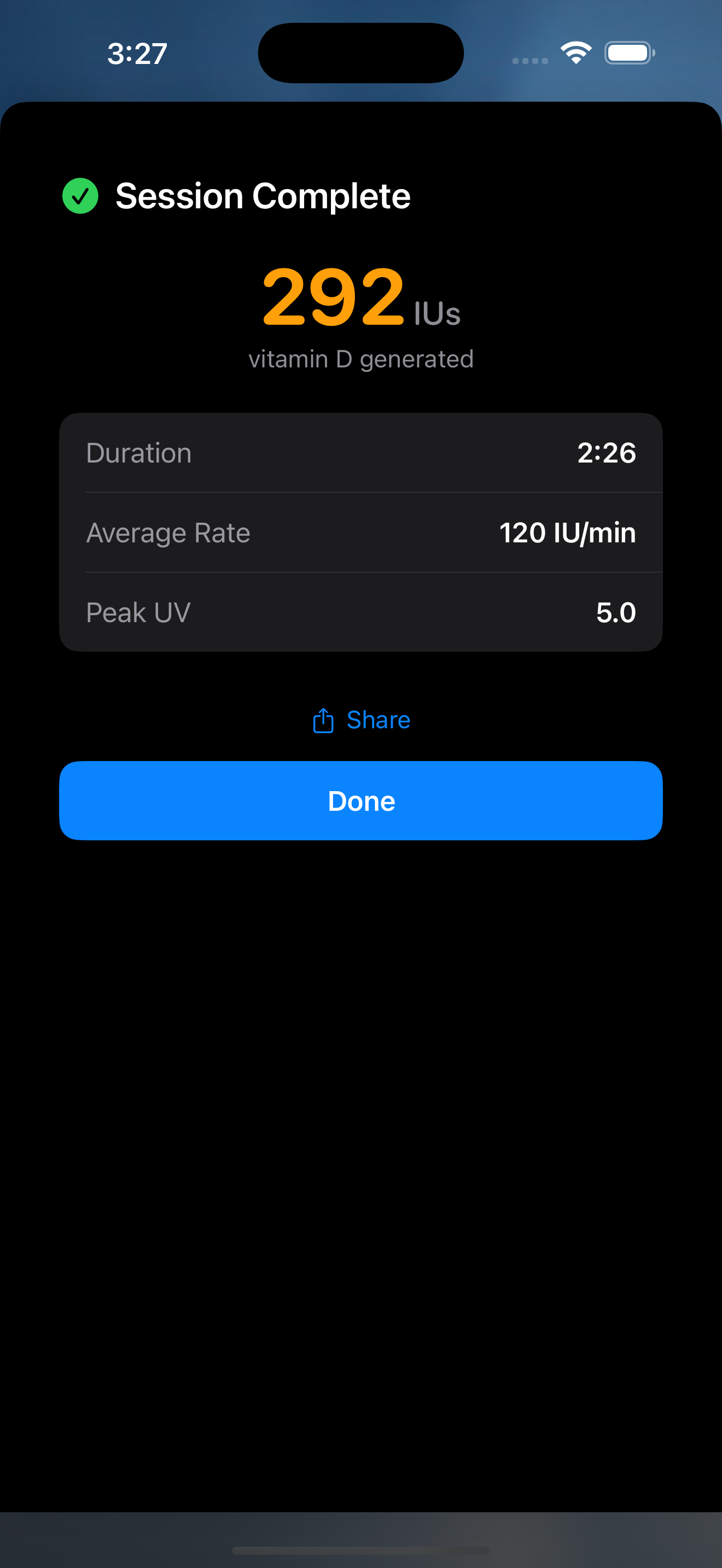 Dark session complete